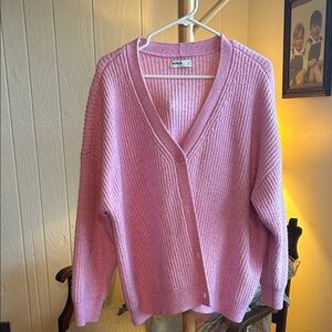 Sonoma Soft Pink Ribbed Cardigan